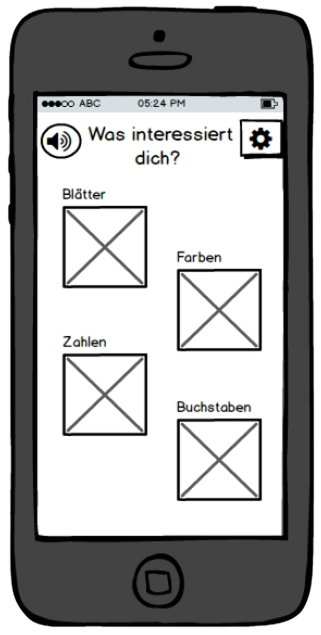 Low-fidelity wireframe